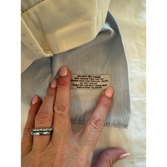 Peter Millar Cream Crown Flat Front Classic Fit Trouser Sz 36x34 Pima Cotton - Picture 4 of 7